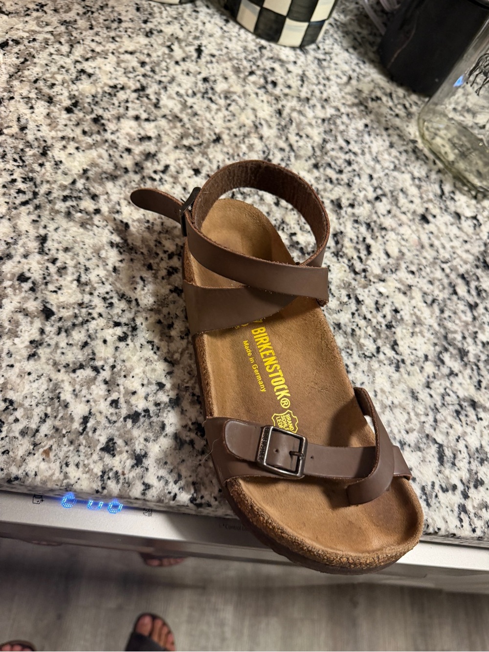 Birkenstock Brown Leather Ankle-Strap Sandal